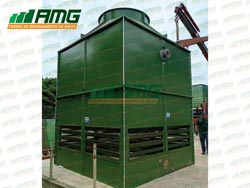 Torre de resfriamento de água Alpina montada em Rio Claro/ SP